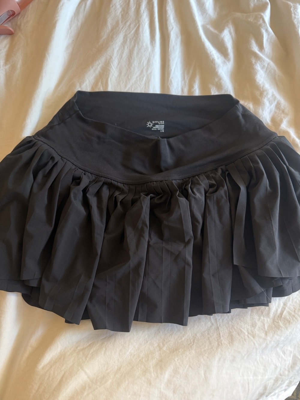 Aerie Black Pleated Athletic Tennis Skirt